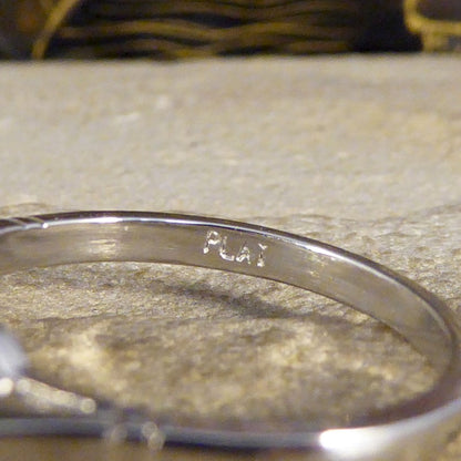 1ct Emerald and Diamond Three Stone Ring