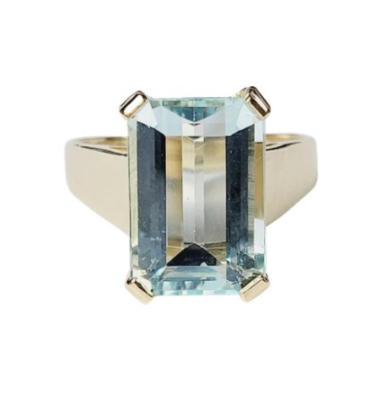 Vintage Single Stone Aquamarine Ring, 4.50 carats, Circa 1960