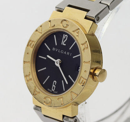 Bvlgari Ladies 18ct Yellow Gold and Steel 23mm Quartz Watch, on a steel and gold bracelet strap with fold over clasp