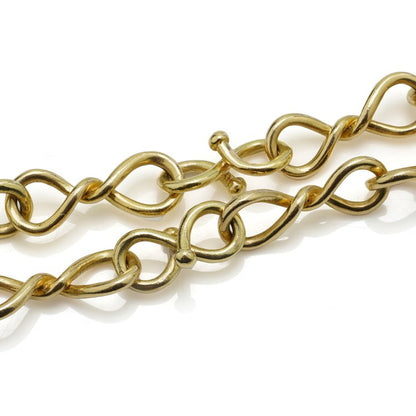 Vintage Tiffany and Co 18ct Yellow Gold Fancy Link Infinity Style Chain Necklace
