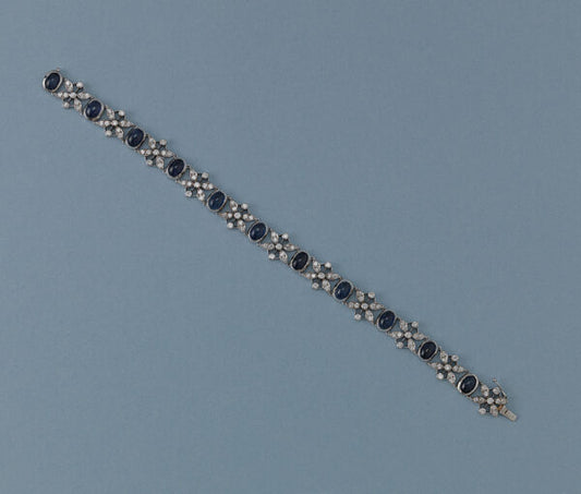 Vintage Sapphire and Diamond Bracelet, Circa 1950s