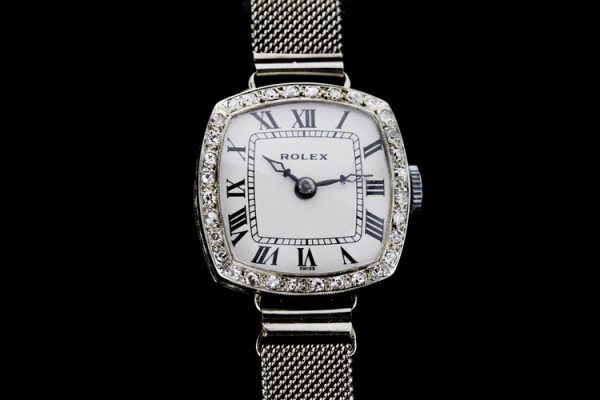 Rolex Art Deco Ladies Diamond Set 18ct White Gold Watch