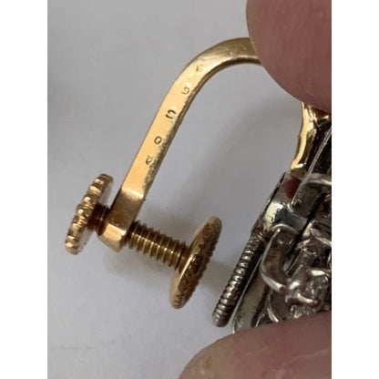 Oscar Heyman Sapphire and Diamond Cluster Earrings