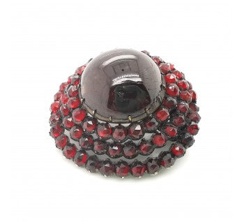 Antique Bohemian Garnet Brooch, Circa 1900