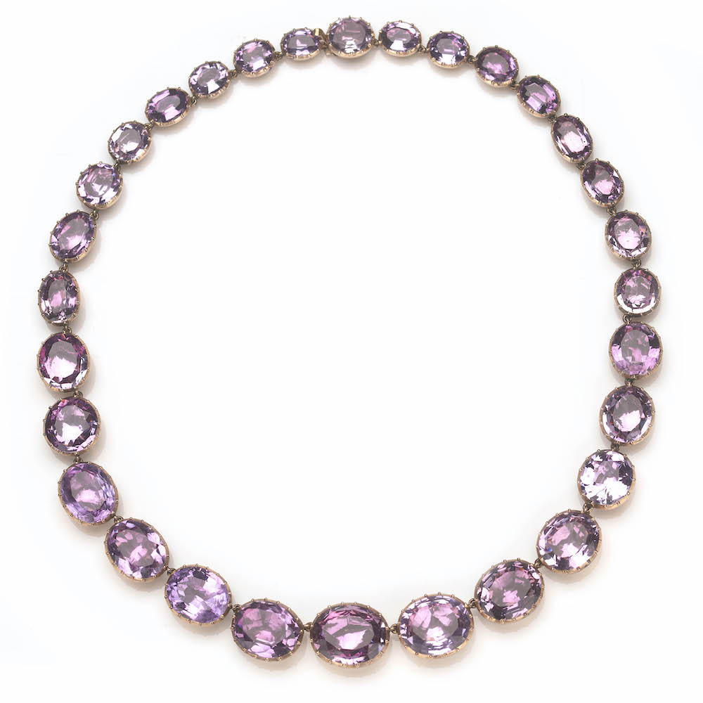 Antique Georgian Amethyst Riviere Necklace