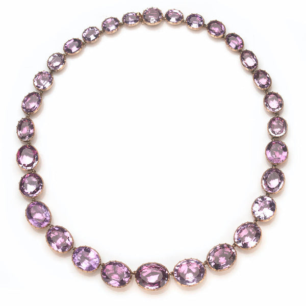 Antique Georgian Amethyst Riviere Necklace