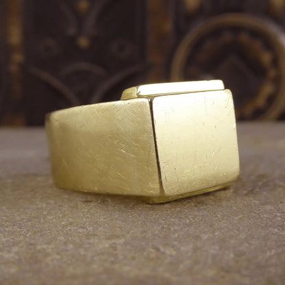 Vintage Gents Square Heavy Signet Ring