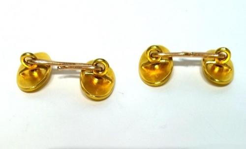Antique Gold and Old Cut Diamond Cufflinks, Circa 1900