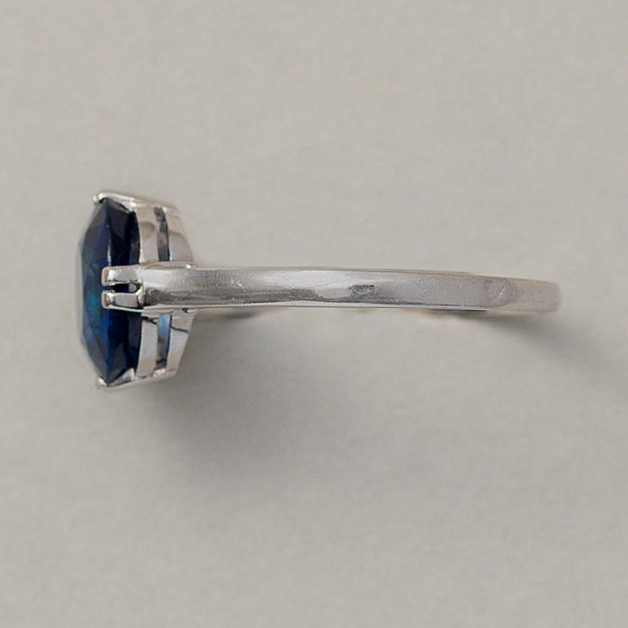 Art Deco 2.85ct Natural No Heat Burma Sapphire Solitaire Engagement Ring