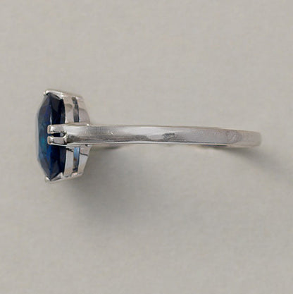 Art Deco 2.85ct Natural No Heat Burma Sapphire Solitaire Engagement Ring