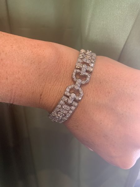 Art Deco French Diamond Bracelet, Circa 1925