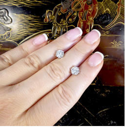2.02ct Diamond Stud Earrings in Platinum