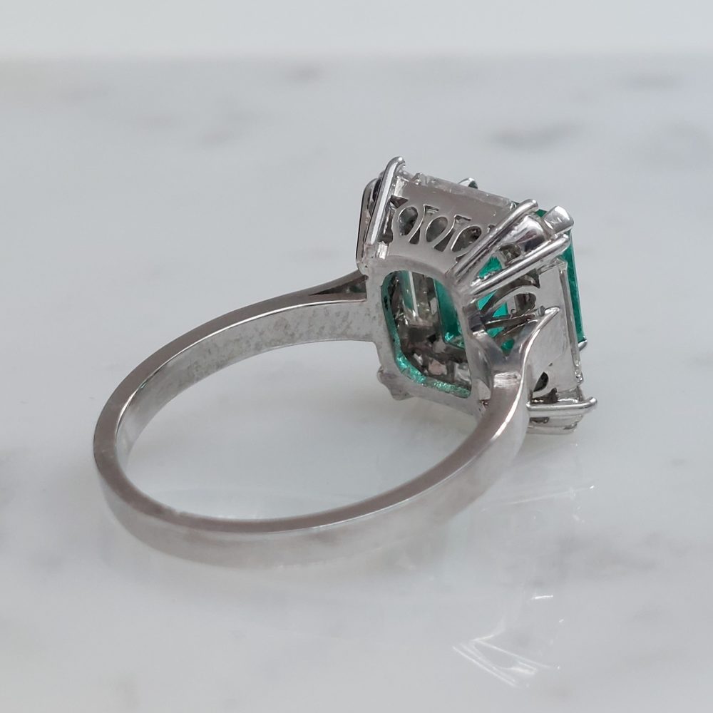 2.04ct Colombian Emerald and Diamond Ring