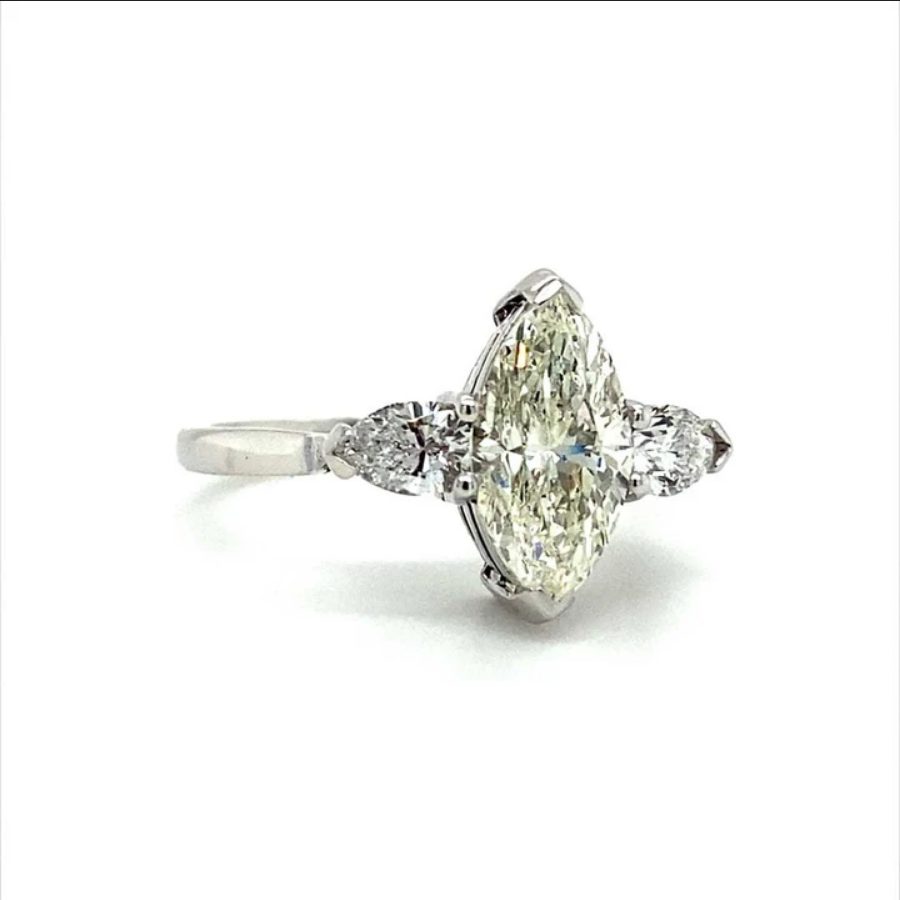 2.30ct Marquise And Pear Cut Diamond Ring