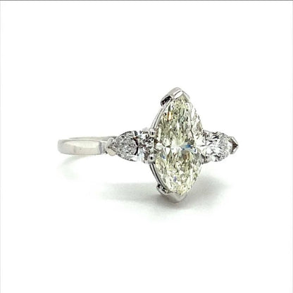 2.30ct Marquise And Pear Cut Diamond Ring