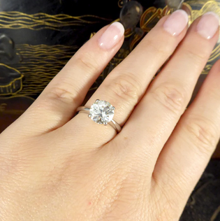 2.55ct Old European Cut Diamond Solitaire Ring