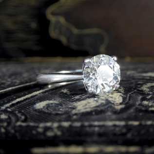 2.55ct Old European Cut Diamond Solitaire Ring