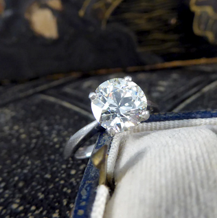 2.55ct Old European Cut Diamond Solitaire Ring