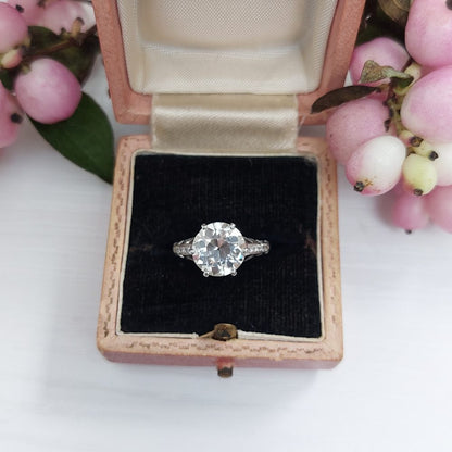 2.61ct Old European Transitional Cut Diamond Engagement Ring