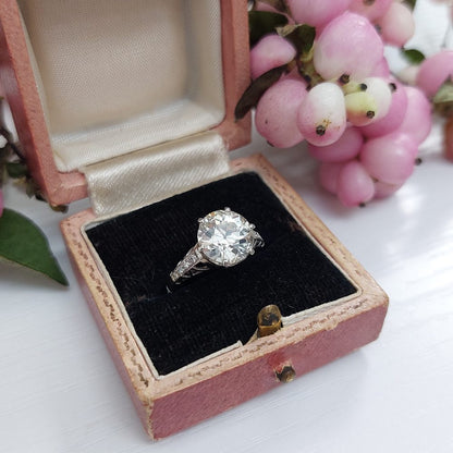 2.61ct Old European Transitional Cut Diamond Engagement Ring