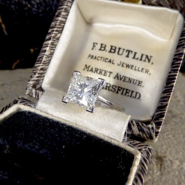 2.95ct Princess Cut Diamond Solitaire Ring