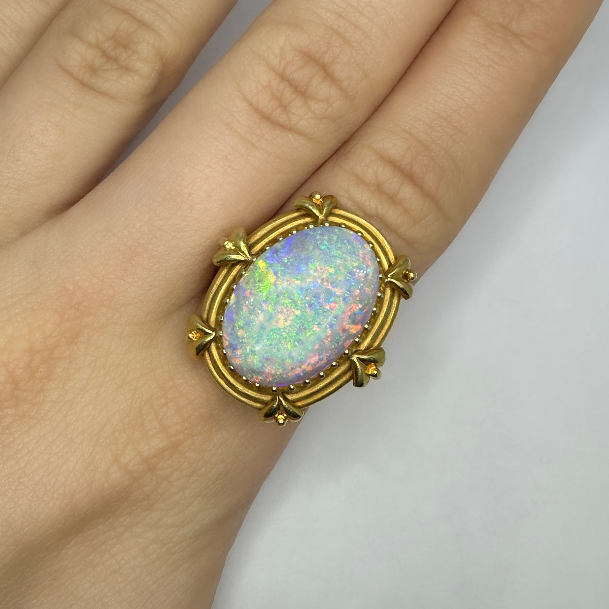 Arts and Crafts Opal Ring