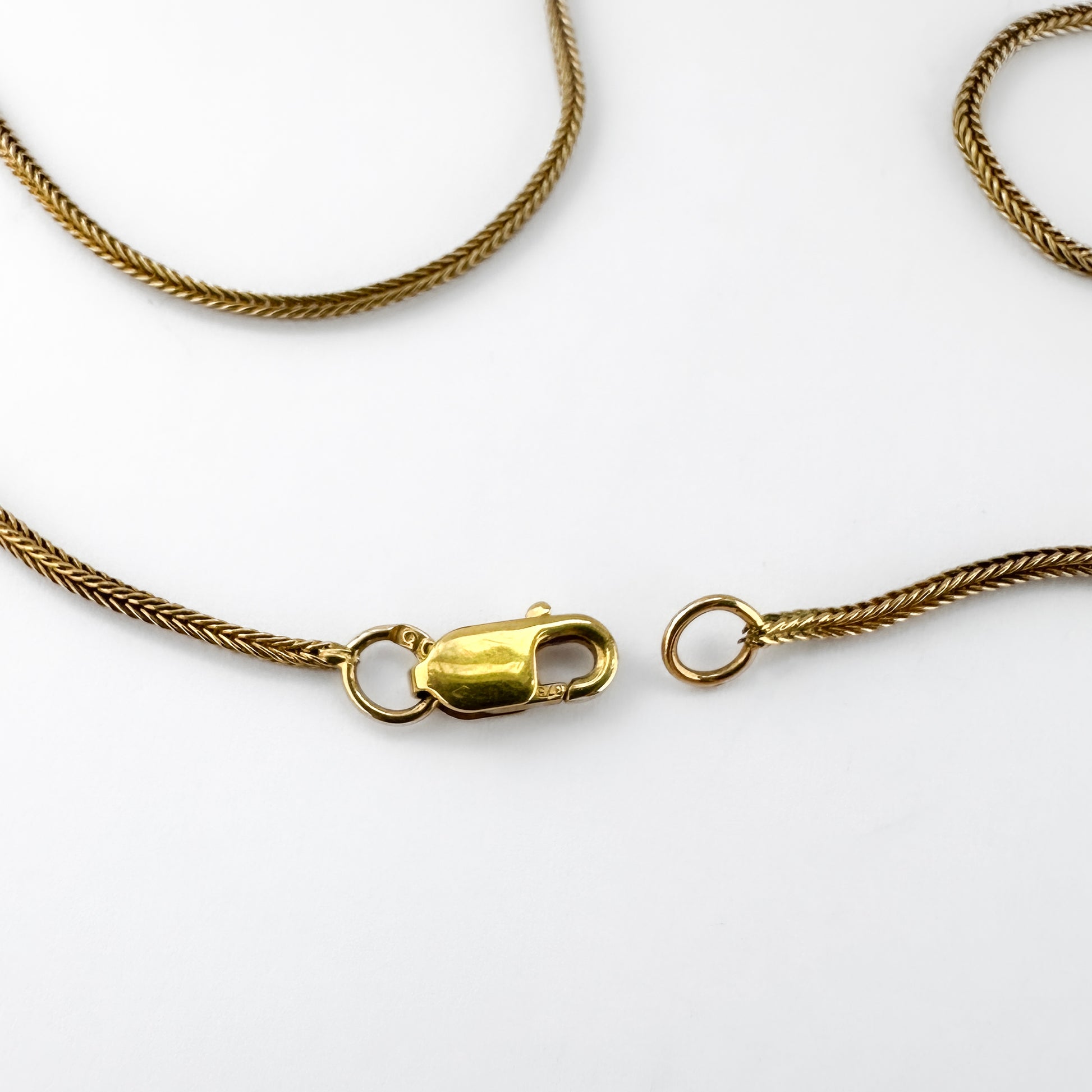 Victorian Antique Banded Agate and Gold Pendant with Chain