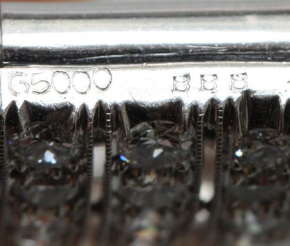 Art Deco 3.20ct Diamond Dress Clip, Signed and Numbered; Bailey Banks and Biddle, 65000, USA