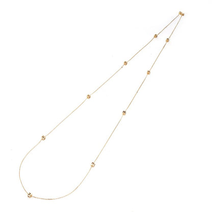 Gucci 18ct Yellow Gold Long Chain Necklace with G Logo Cubes