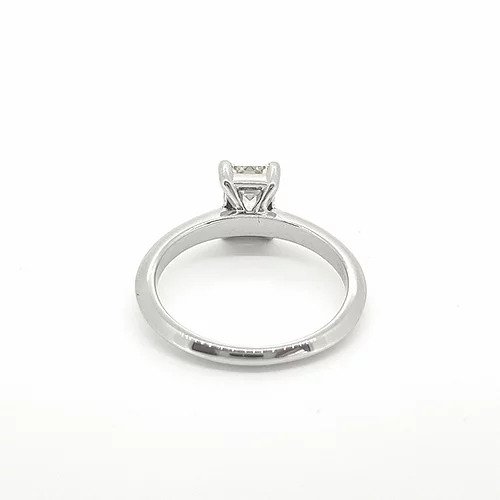 Emerald Cut Diamond Single Stone Engagement Ring, 1.03 carats