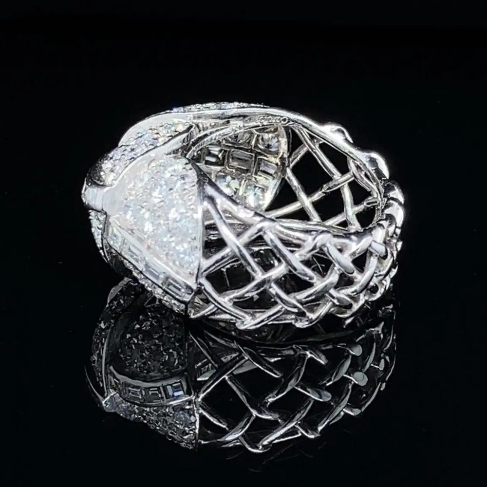 Vintage Cartier 1940s Retro 4ct Diamond Ring