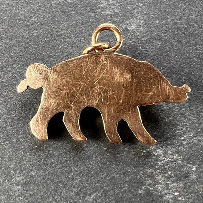 Antique Diamond Set Pig Charm Pendant