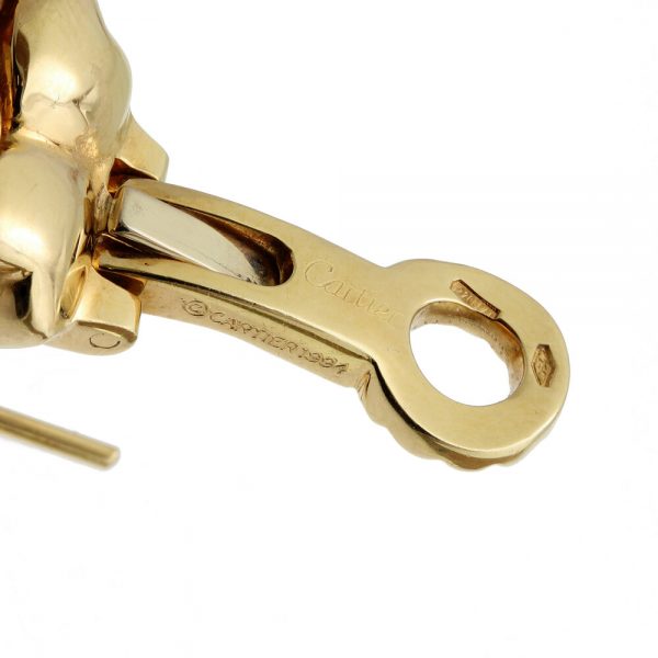 Cartier 18ct Yellow Gold Heart Half Hoop Earrings, Signed and Numbered, Circa 1994, in original box