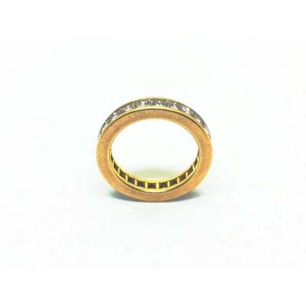 Princess Cut Diamond Full Eternity Ring in 18ct Yellow Gold, 4.50 carats