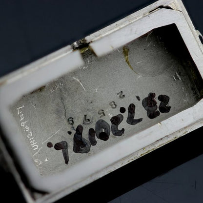 Drecier and Co Art Deco Platinum Manual Watch with Emeralds and Old Cut Diamonds