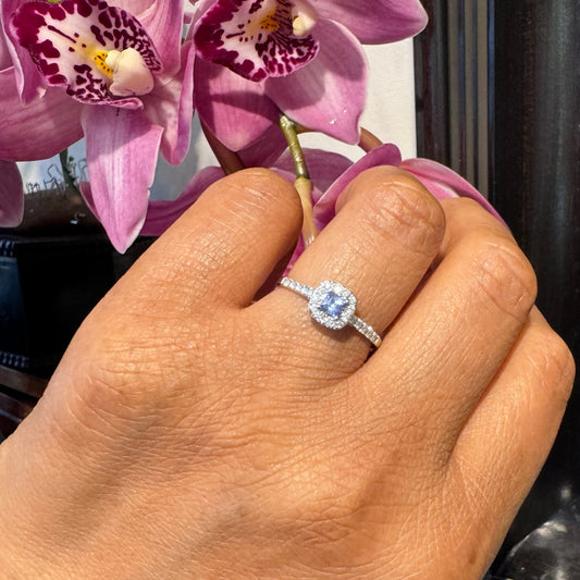 Diamond Tanzanite 14k Cluster Ring 16605-2001