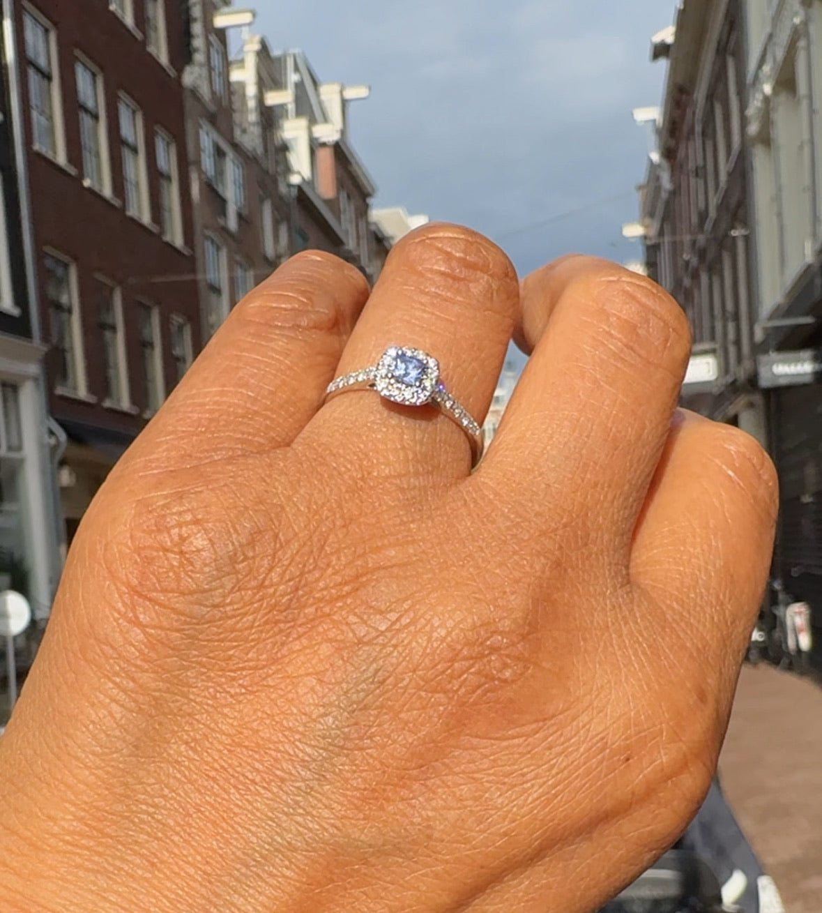 Diamond Tanzanite 14k Cluster Ring 16605-2001