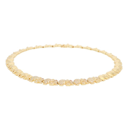 Vintage Diamond And Ruby Walking Elephant Necklace In Gold