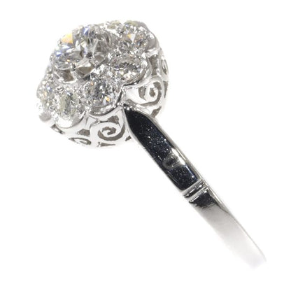 Vintage Fifties Brilliant Cut Diamond Platinum Engagement Ring