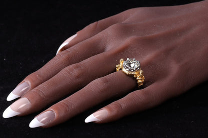 Victorian Wiese 4.86 Carat Diamond Ring In 18 Carat Yellow Gold And Platinum