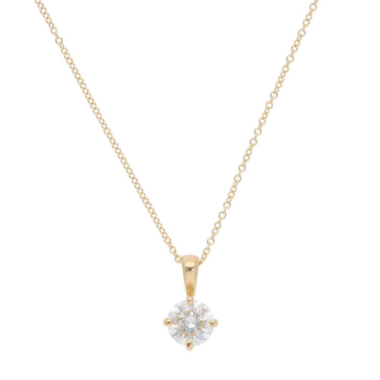 Contemporary GIA Certified Diamond Solitaire Necklace In 18 Carat Yellow Gold