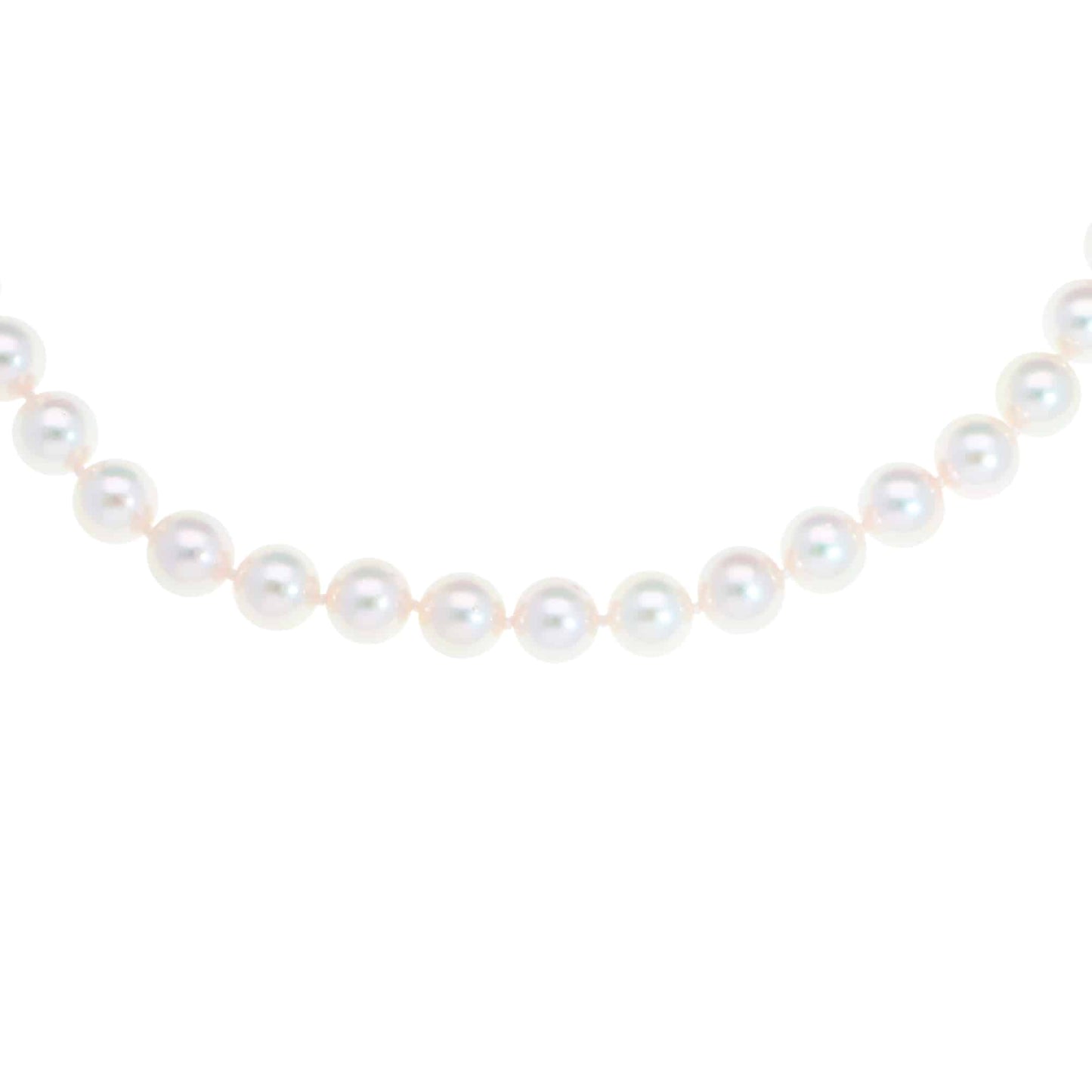 Akoya Pearl Strand Necklace With Vintage Art Deco Diamond Clasp