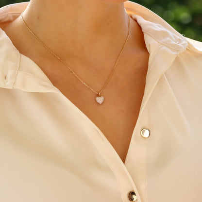 0.33ct Diamond Set 18ct Rose Gold Heart Pendant