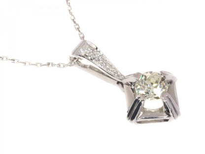 Vintage Fifties 1.86ct Lemon Yellow Diamond Pendant