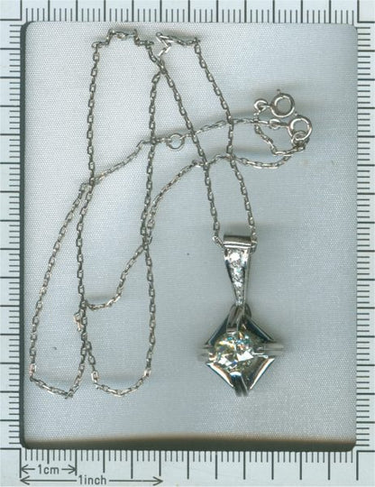 Vintage Fifties 1.86ct Lemon Yellow Diamond Pendant