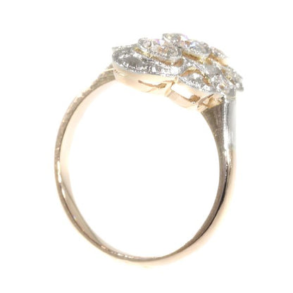 Vintage diamond dress ring Long Dinner Cocktail ring