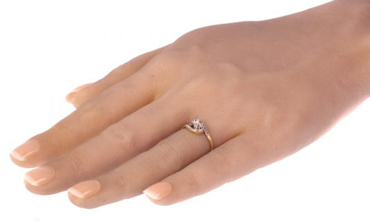 Romantic Antique Belle Epoque Diamond Toi et Moi Ring
