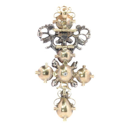 Antique 18th Century Baroque Diamond Cross Pendant