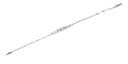 Antique Art Deco 18ct White Gold Diamond Bracelet
