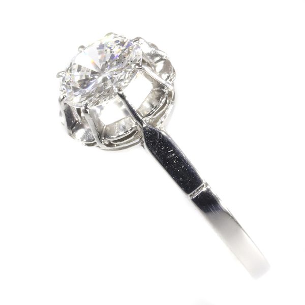 Vintage 1950's Diamond Engagement Ring with Certified D Colour Diamond